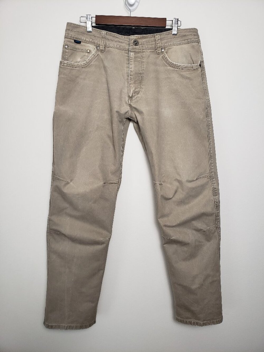 KUHL Rydr Khaki Vintage Patina Dye Pants Size 34x32